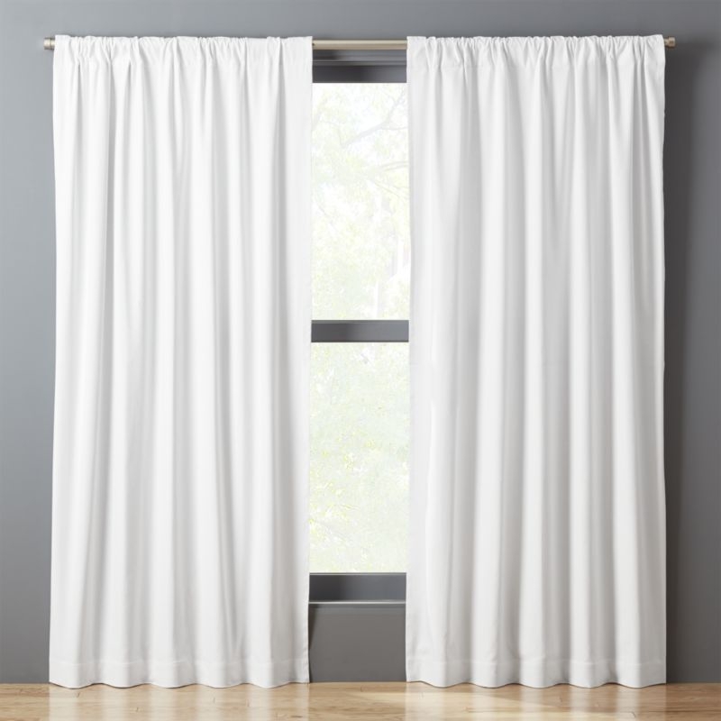White Basketweave II Curtain Panel 48"x96" - Image 1