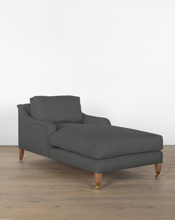 Lucille English Roll Arm Chaise Lounge - Image 0