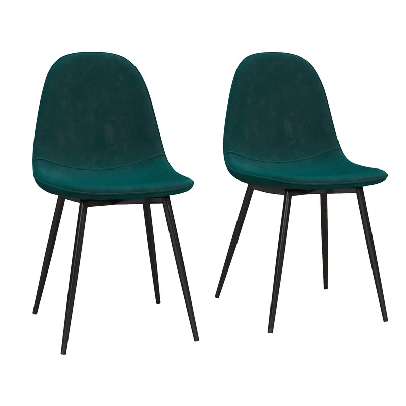 Wade Upholstered Dining Chair - set of 2, green velvet - Image 0
