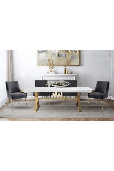 Mia Lacquer 95" Rectangular Dining Table - Image 3