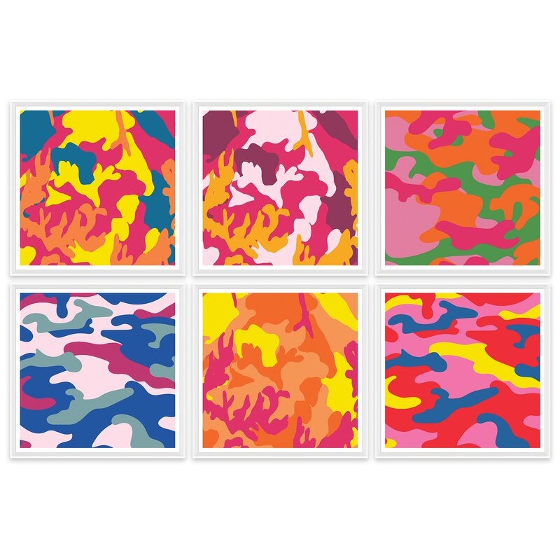 Soicher Marin Camo Color' - 6 Piece Picture Frame Graphic Art Set on Paper - Image 0