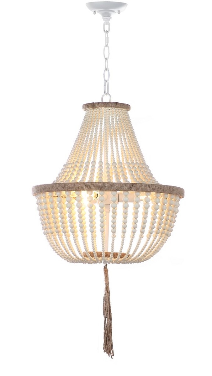 Lush Kristi Beads Pendant Lamp - Creme - Arlo Home - Image 1