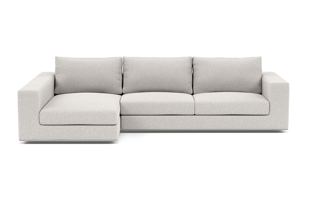 Walters Sectional Sofa with Left Chaise, Pebble - Heathered Weave - Image 0
