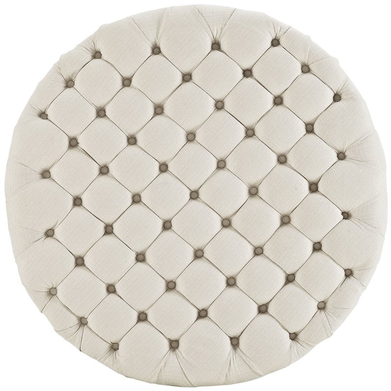 Amour Cocktail Ottoman, Beige - Image 2