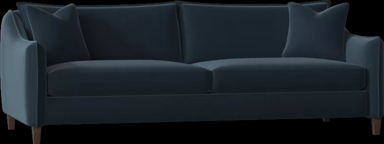 Bernhardt Joli 90" Square Arm Sofa Body Fabric: 2909-043, Leg Color: Molasses - Image 0