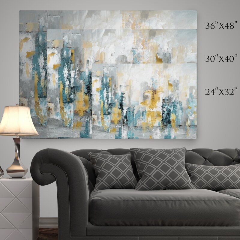 'City Views II' - Wrapped Canvas Painting Print - Image 1