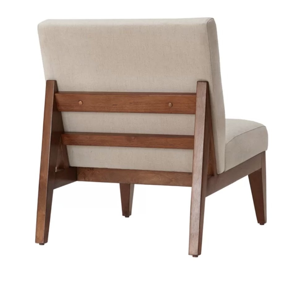 Emanuel Slant Back Slipper Chair, Cream - Image 2