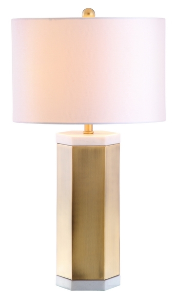 Alya Table Lamp - White/Brass Gold - Arlo Home - Image 1