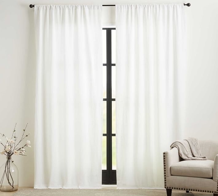 Belgian Flax Linen Rod Pocket Curtain Blackout - Image 1