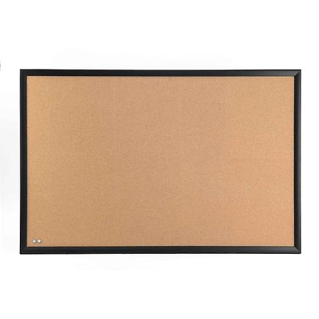 Medium Cork Board w/ Black Frame Natural - Image 0