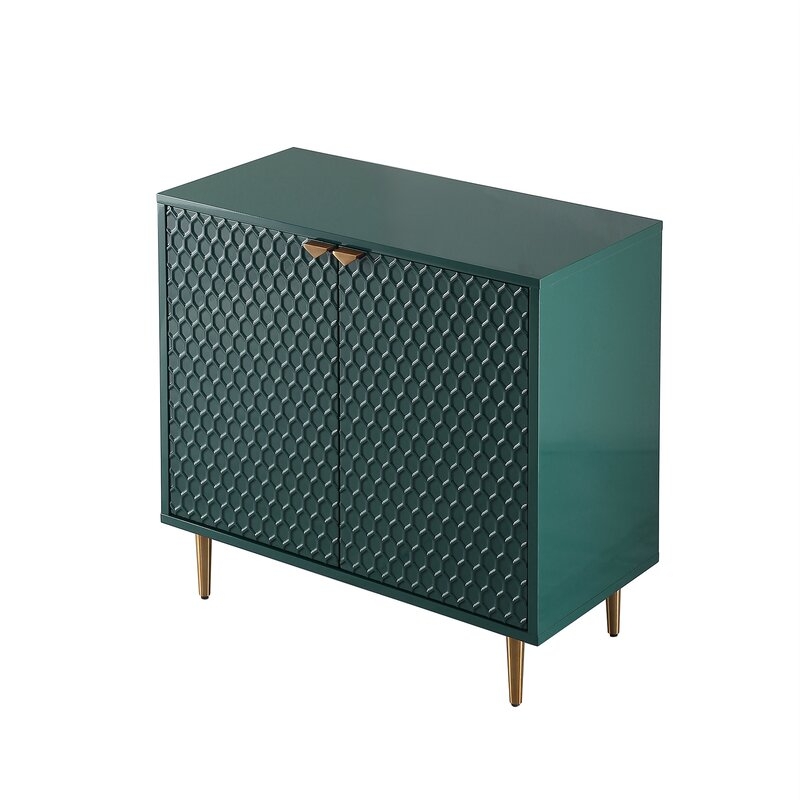 Hexagonal 2 Doors Accent Cabinet - Image 1