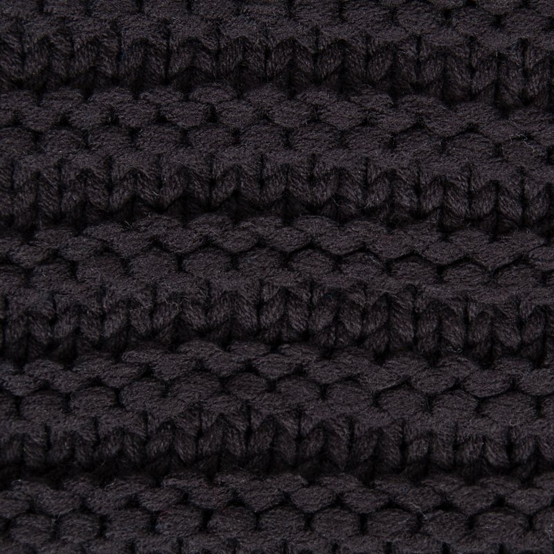 August Grove Dorcheer Chunky Ribbed Knit Throw Blanket in Black - Image 4