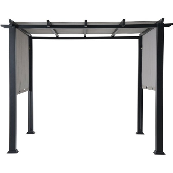 Ripon 10 Ft. W x 8 Ft. D Steel Pergola with Canopy - Image 0