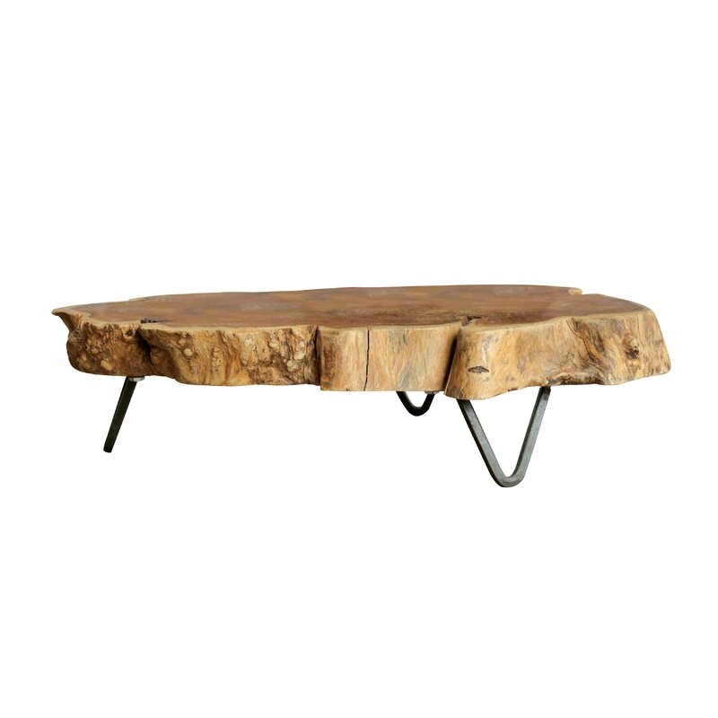 Brune Edged Slab Accent Ottoman/Coffee Table Tray - Image 0