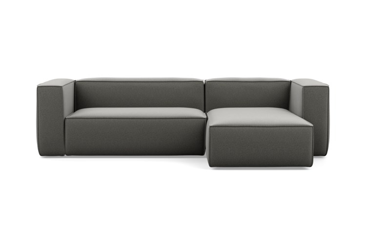 Gray Sectional with Heather Performance Felt, Right Chaise - Image 0
