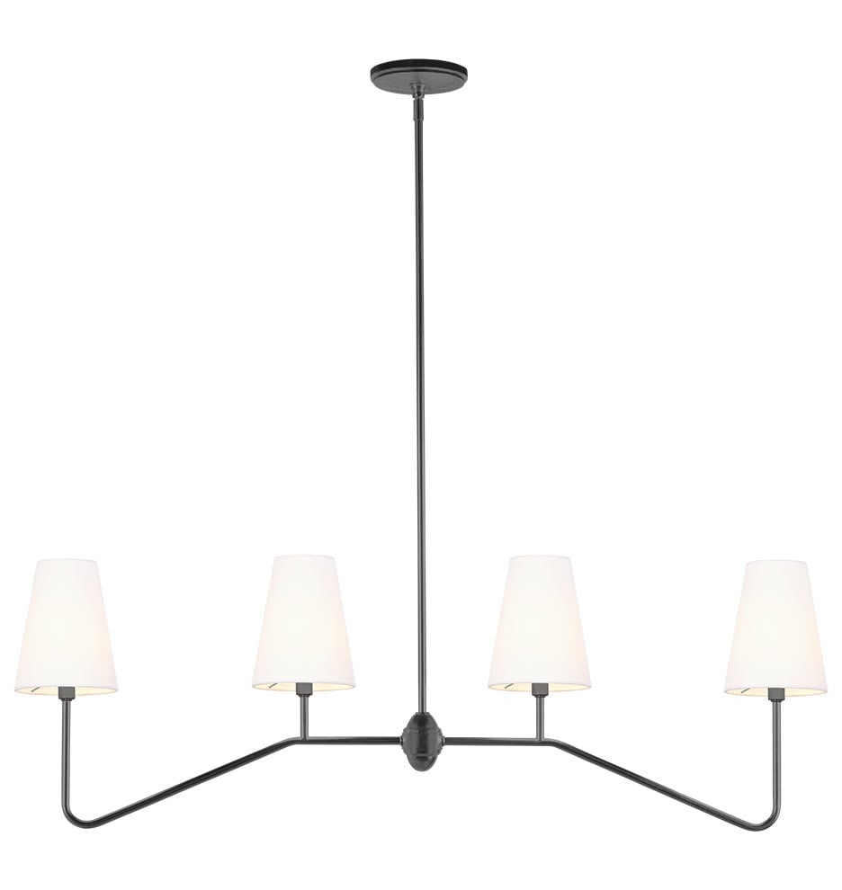 BERKSHIRE 48" LINEAR PENDANT WITH LINEN SHADES - Image 0