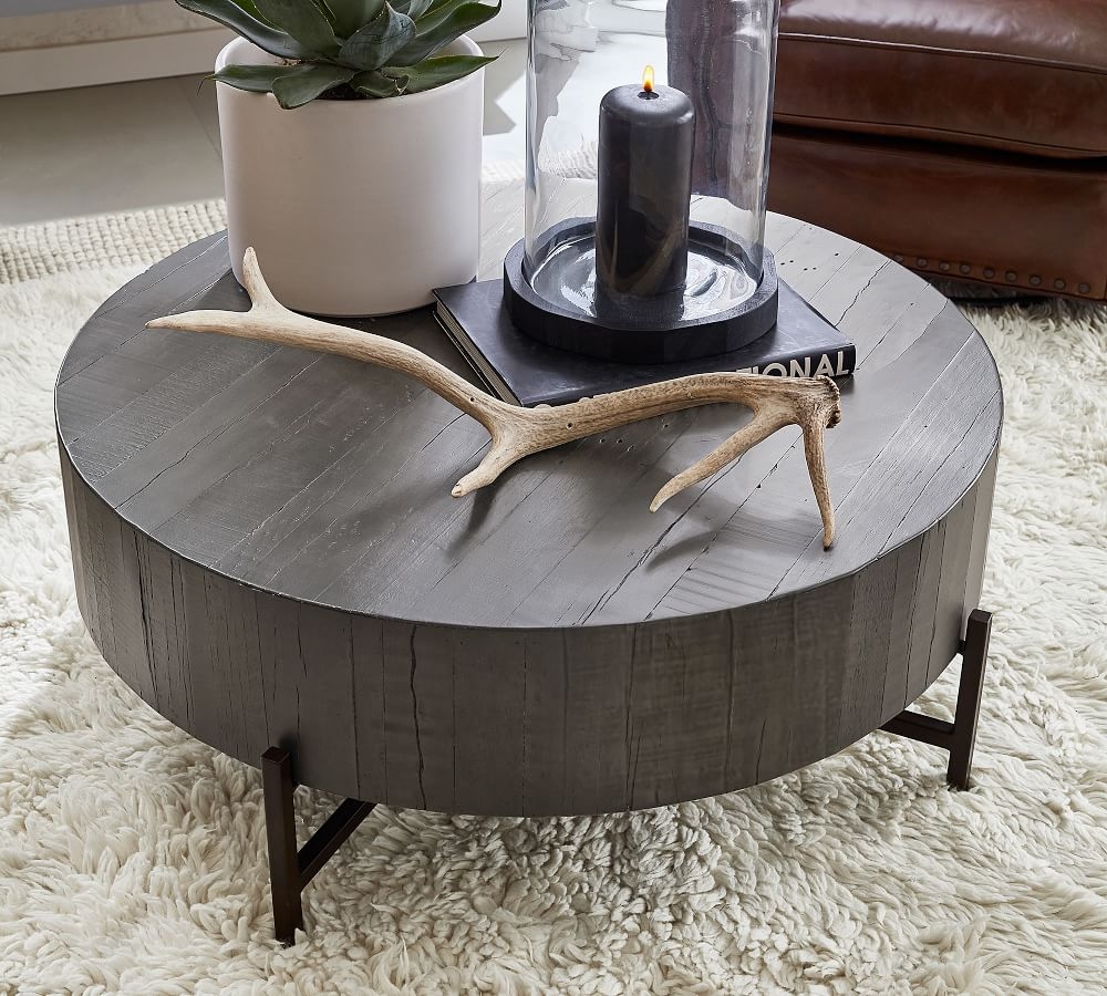 Fargo Reclaimed Wood Coffee Table, Distressed Gray - Image 1