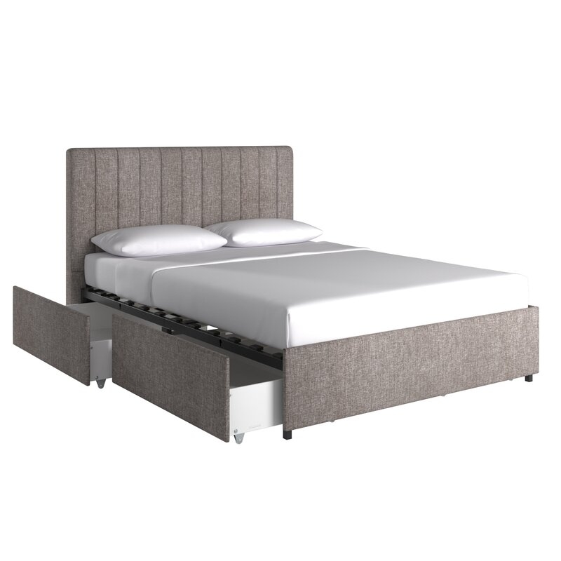 Cletus Upholstered Low Profile Storage Platform Bed - Image 1