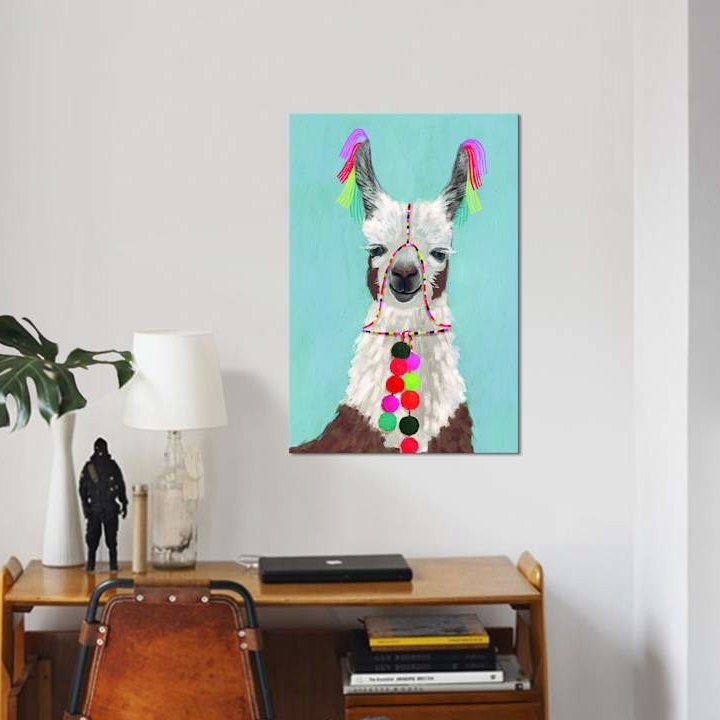 'Adorned Llama I' Graphic Art Print on Canvas - Image 1