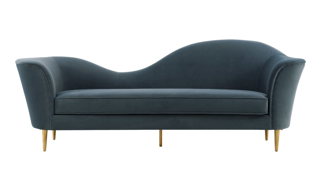 Plato Grey Velvet Sofa - Image 0