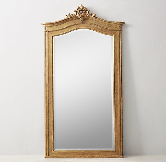 Carved Acanthus Leaner Mirror - Gilt - Image 0