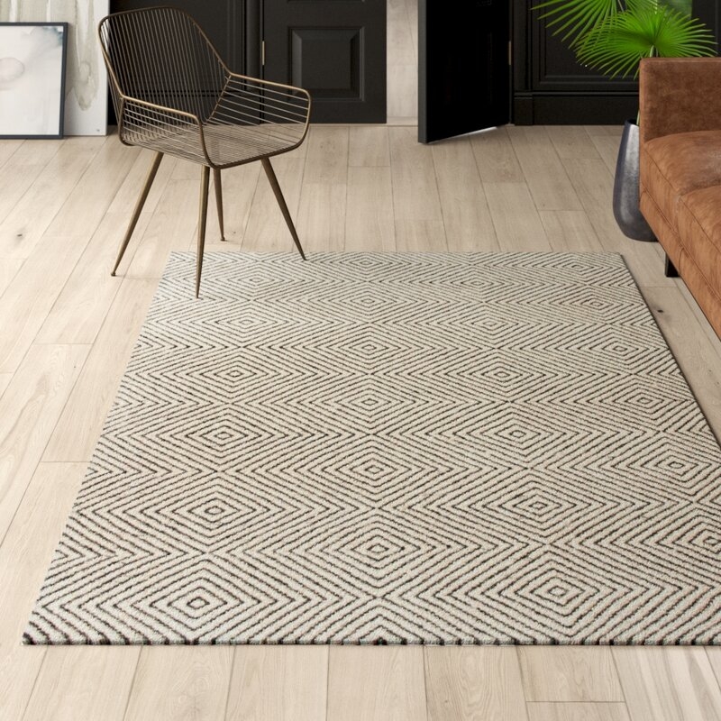 Marcelo Hand-Tufted Wool/Cotton Ivory Area Rug - Image 2