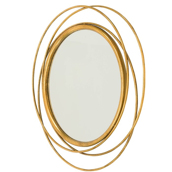 Ansley Glam Distressed Accent Mirror - Image 1