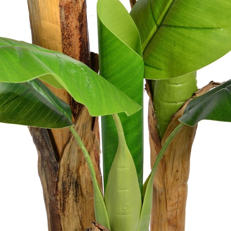 60" Artificial Banana Leaf Tree in Planter - Image 2