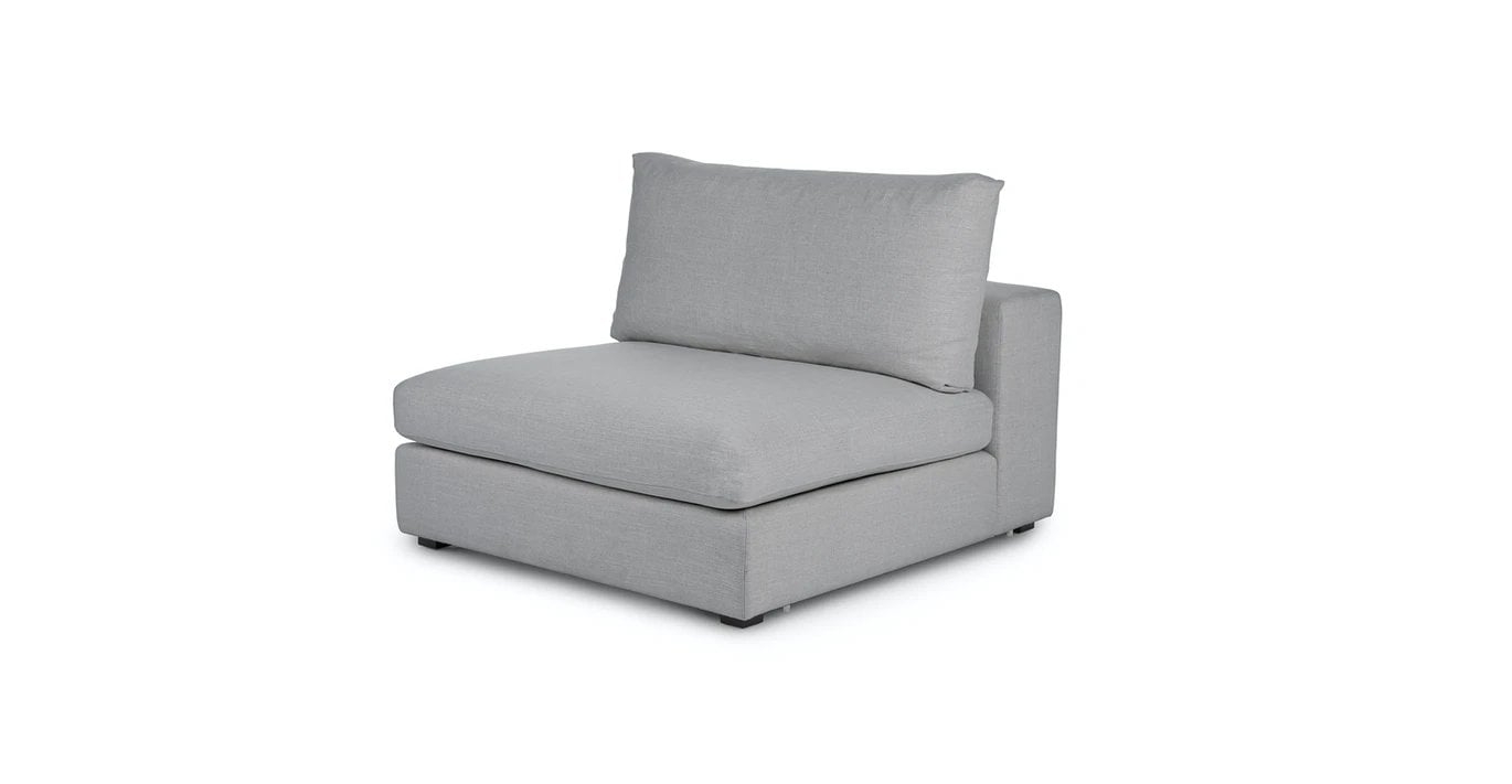 Beta 39.5" Armless Chair Module - Summit Gray - Image 0