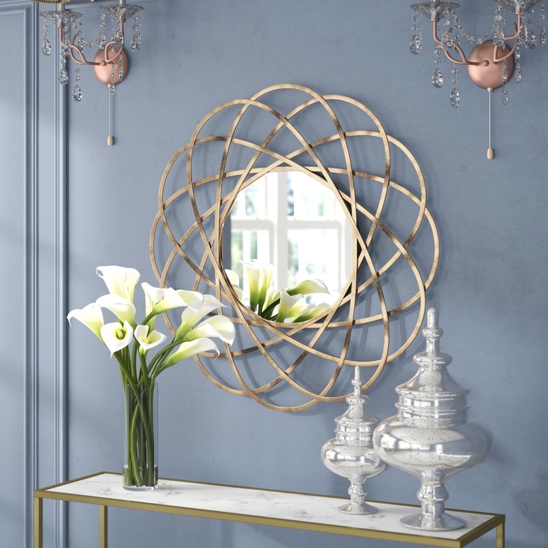 Aram Gold Metal Wall Mirror - Image 2