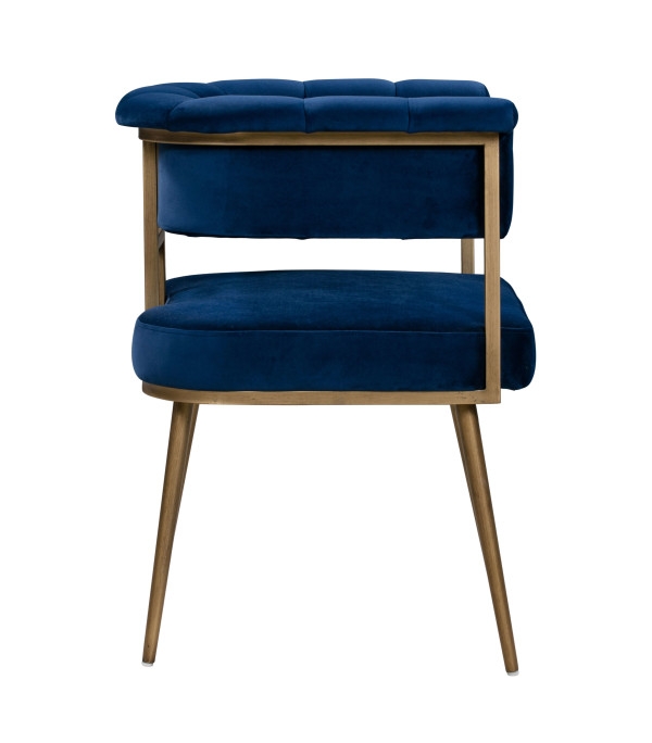 Astrid Navy Velvet Chair - Image 2