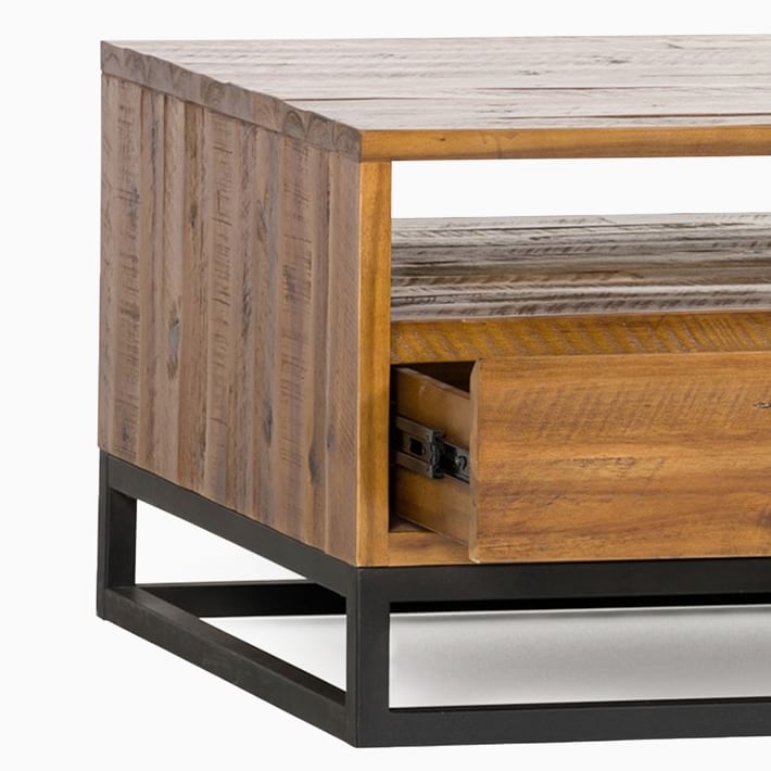 Logan Industrial Coffee Table, Natural - Image 4