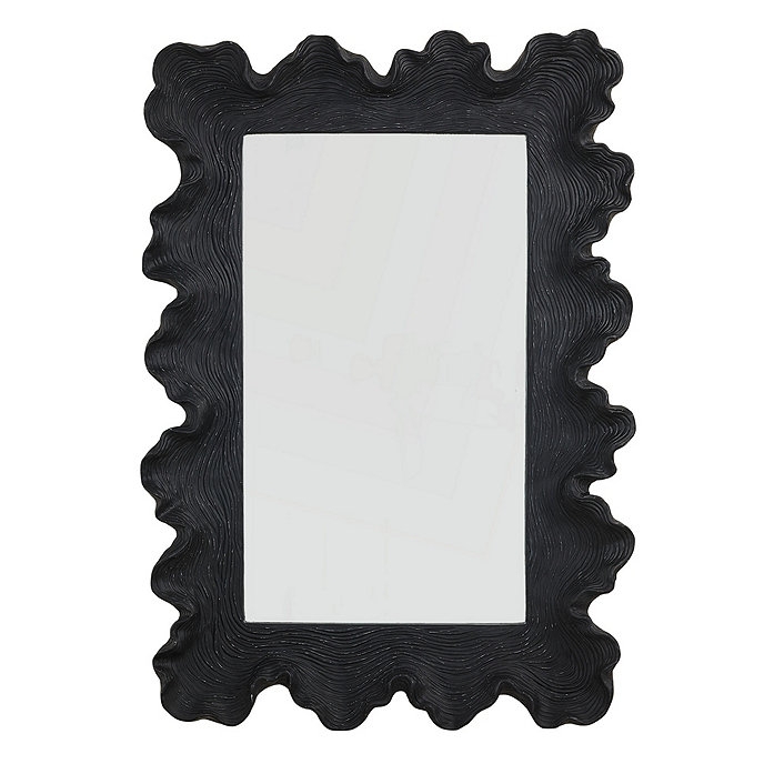 Atoll Rectangular Mirror with Clear Glass Black 36" x 26" - Ballard Designs - Image 0