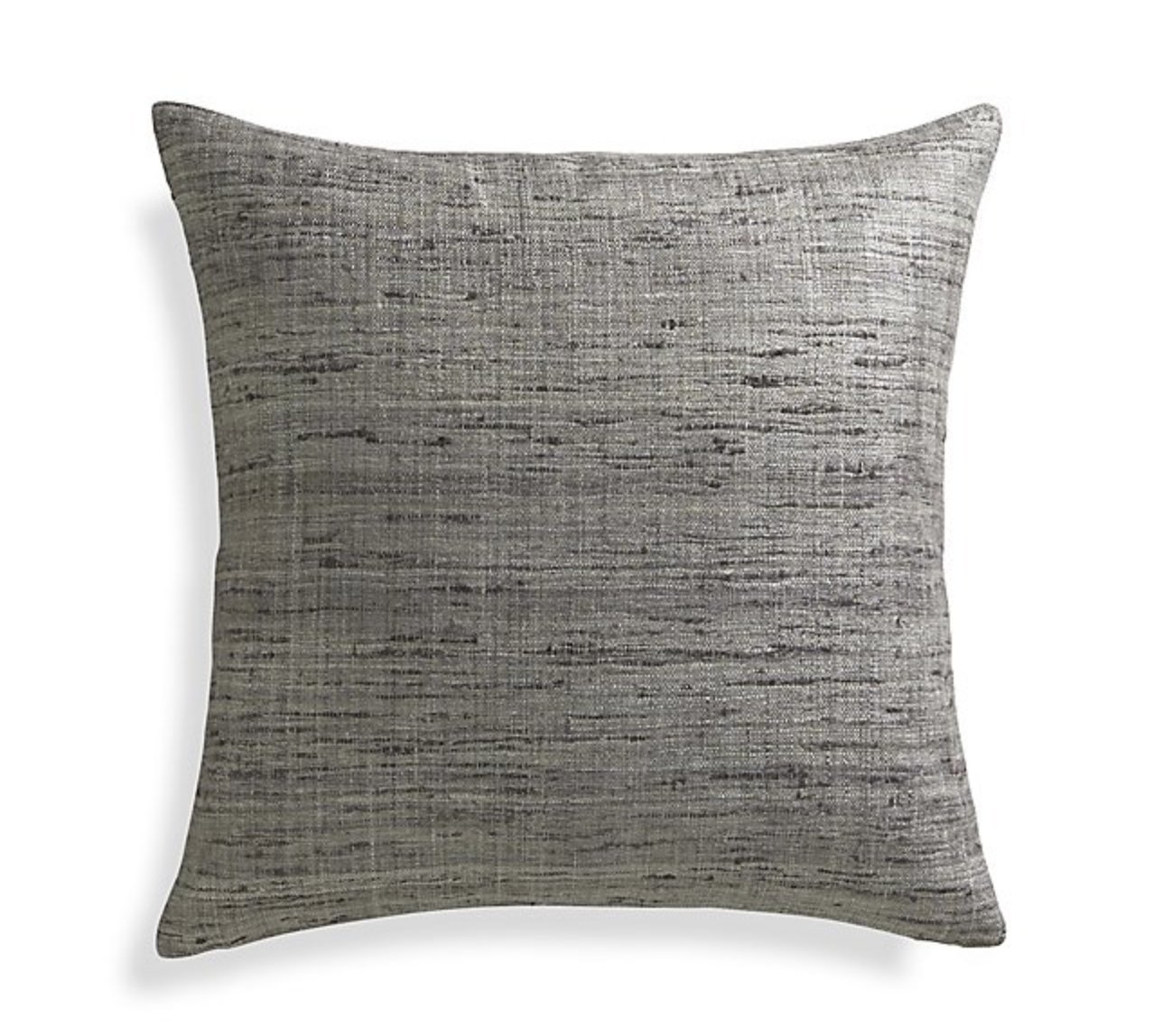 Trevino Nickel Grey 20"l Pillow with Down-Alternative Insert - Image 0