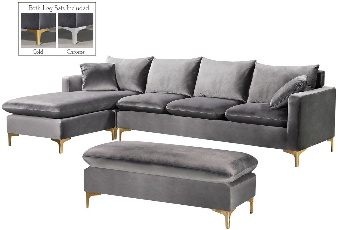 Boutwell Reversible Sectional -GOLD LEG - Image 0