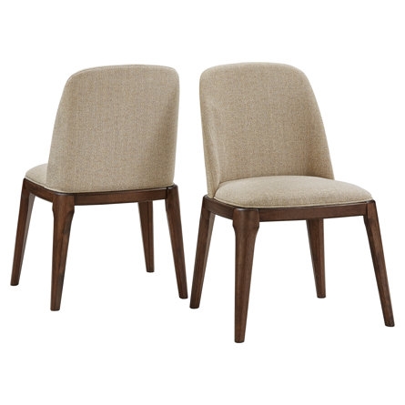 Fort Calhoun Upholstered Dining Chair in Brown - Image 0