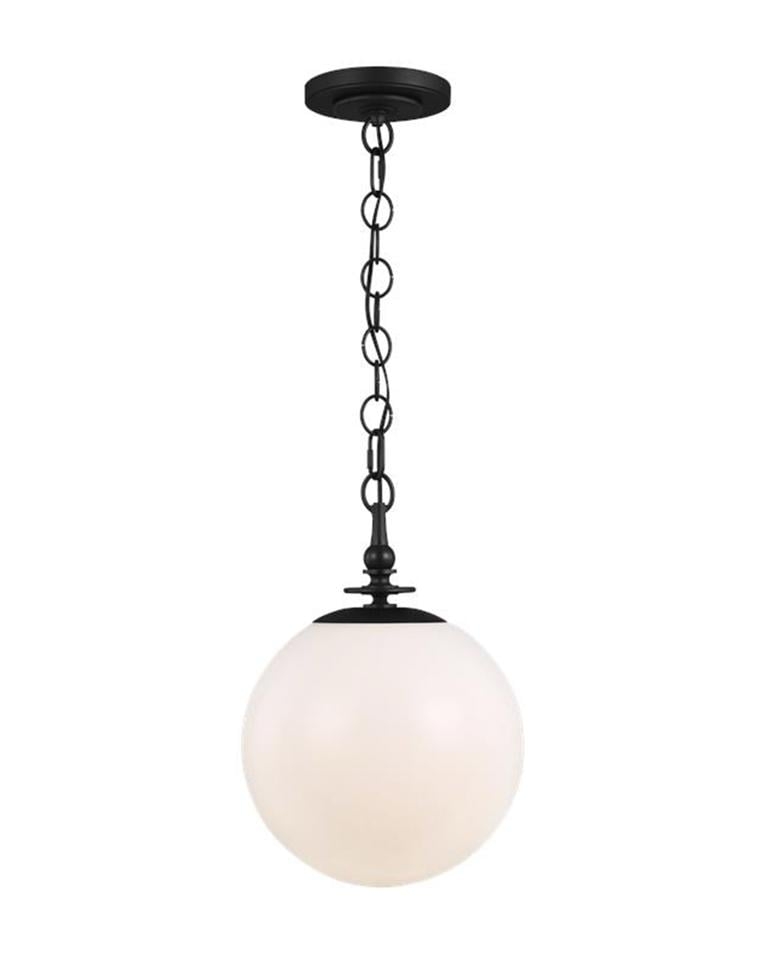Hamund PENDANT - WHITE GLASS - BRONZE - Image 0
