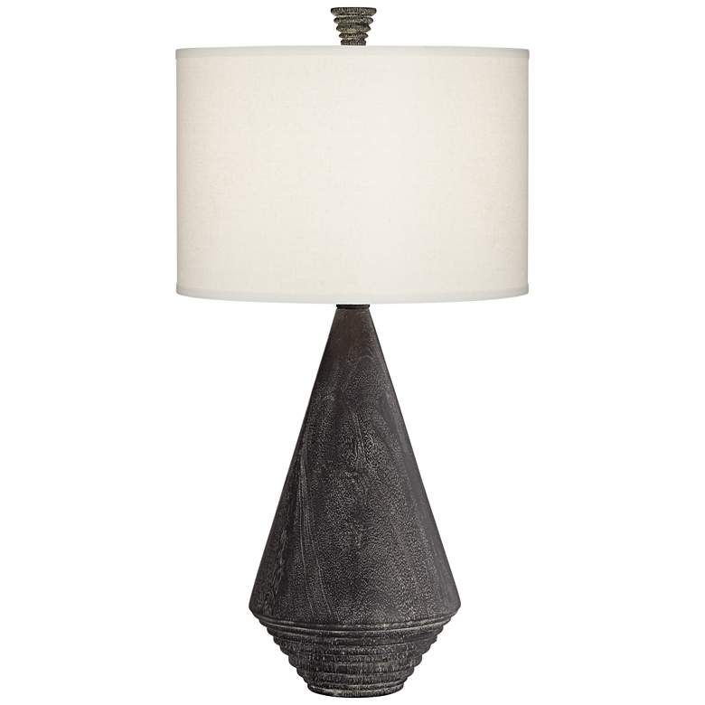 Adelis Black Texture Pyramid Table Lamp - Style # 75M51 - Image 0