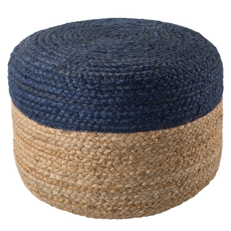 Teele 18'' Wide Round Pouf Ottoman RESTOCK Feb 6, 2022. - Image 1