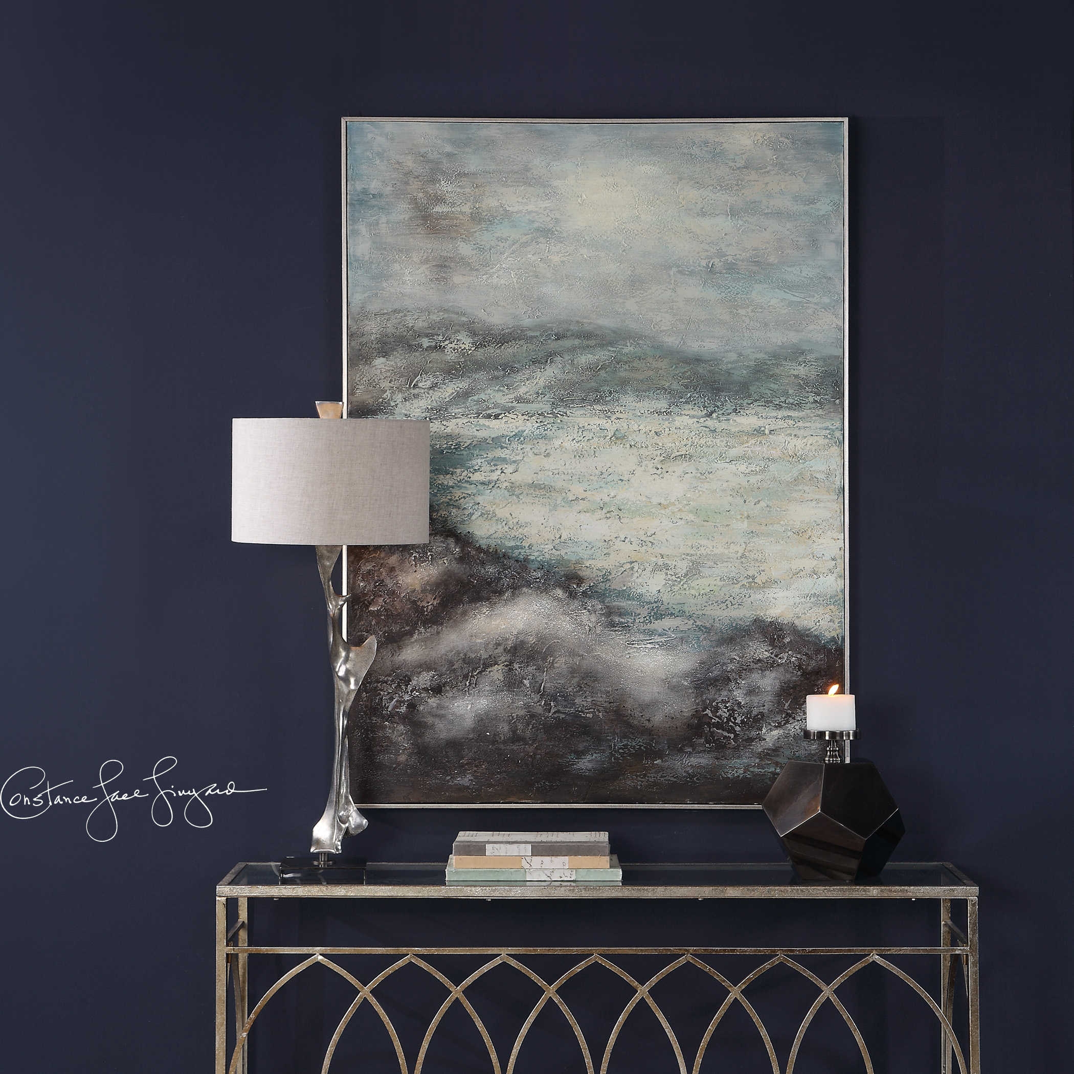 Azure Altitudes Hand Painted Canvas - Image 2