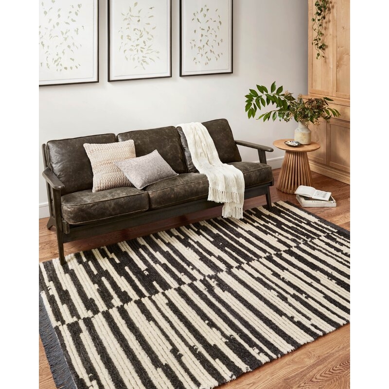 Alice Abstract Cream/Charcoal Area Rug - Image 4