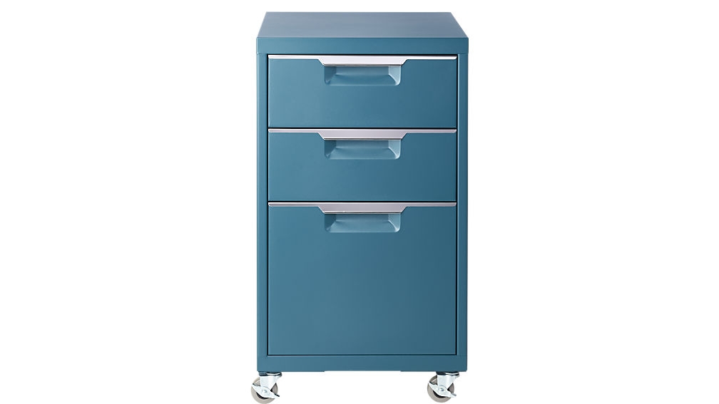 TPS teal 3-drawer filing cabinet - Image 0