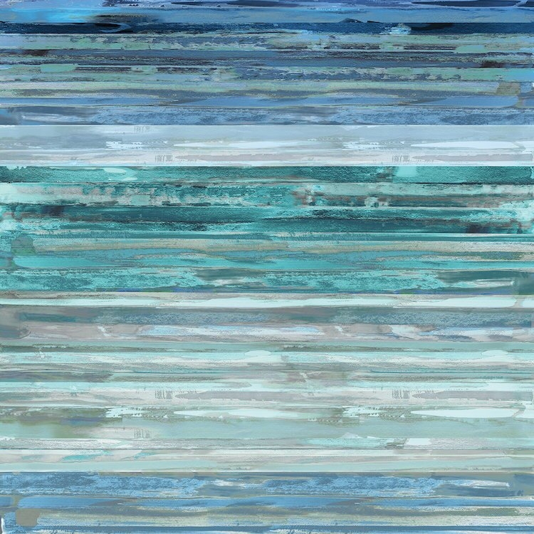 'Strata in Aqua' Painting Print on Canvas - Image 2