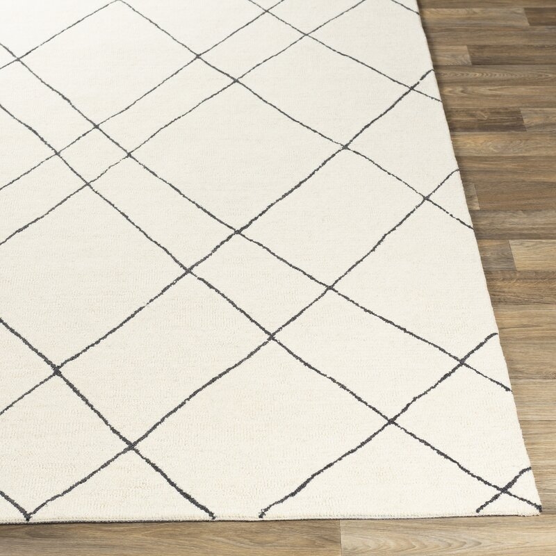 Hinkley Distressed Hand-Tufted Wool Taupe/Gray Area Rug - Image 5
