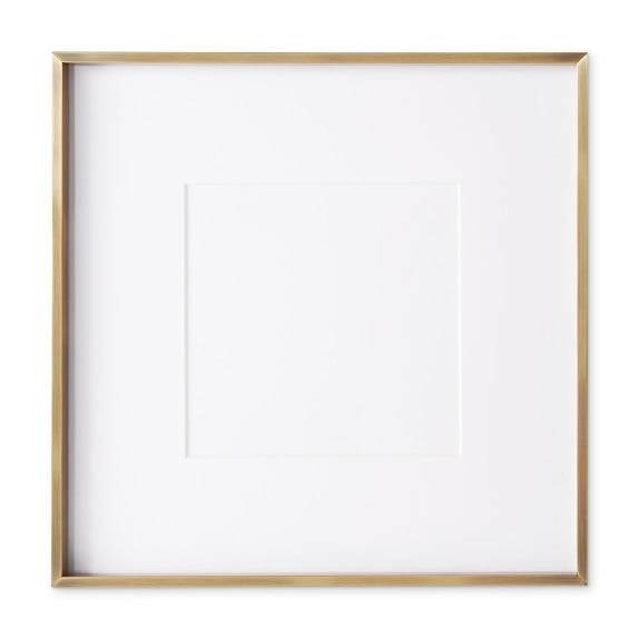 Polished Nickel Gallery Frames with Antique Brass, 8" X 8" - Image 0