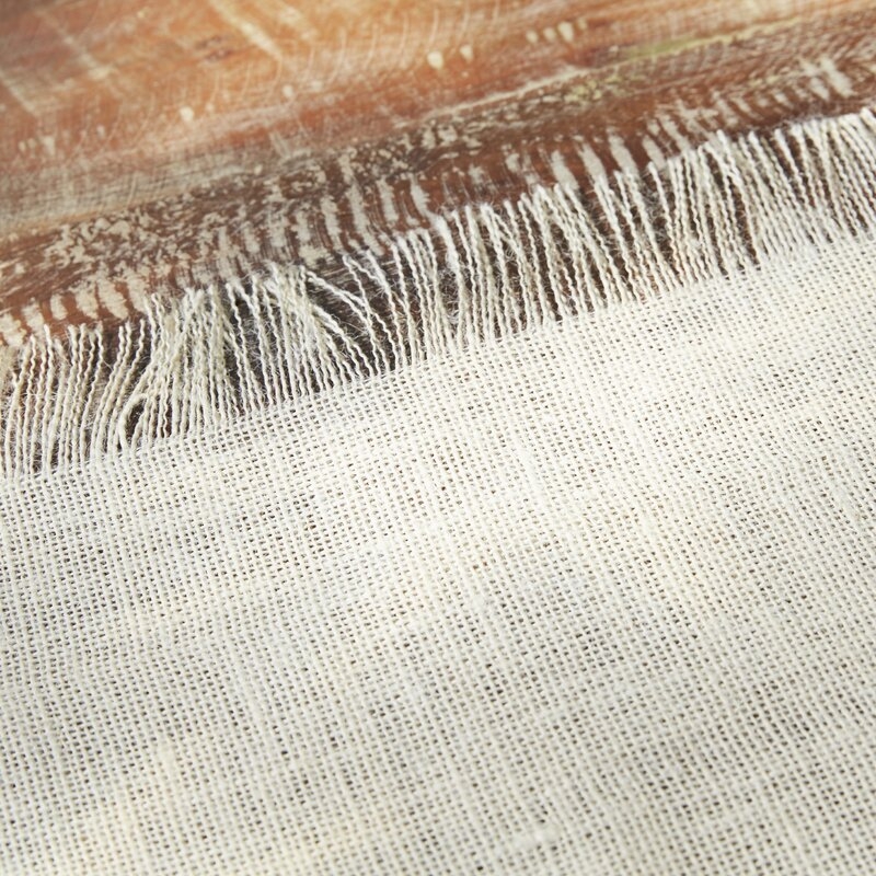 Furman Fringed Burlap Table Runner - Image 1