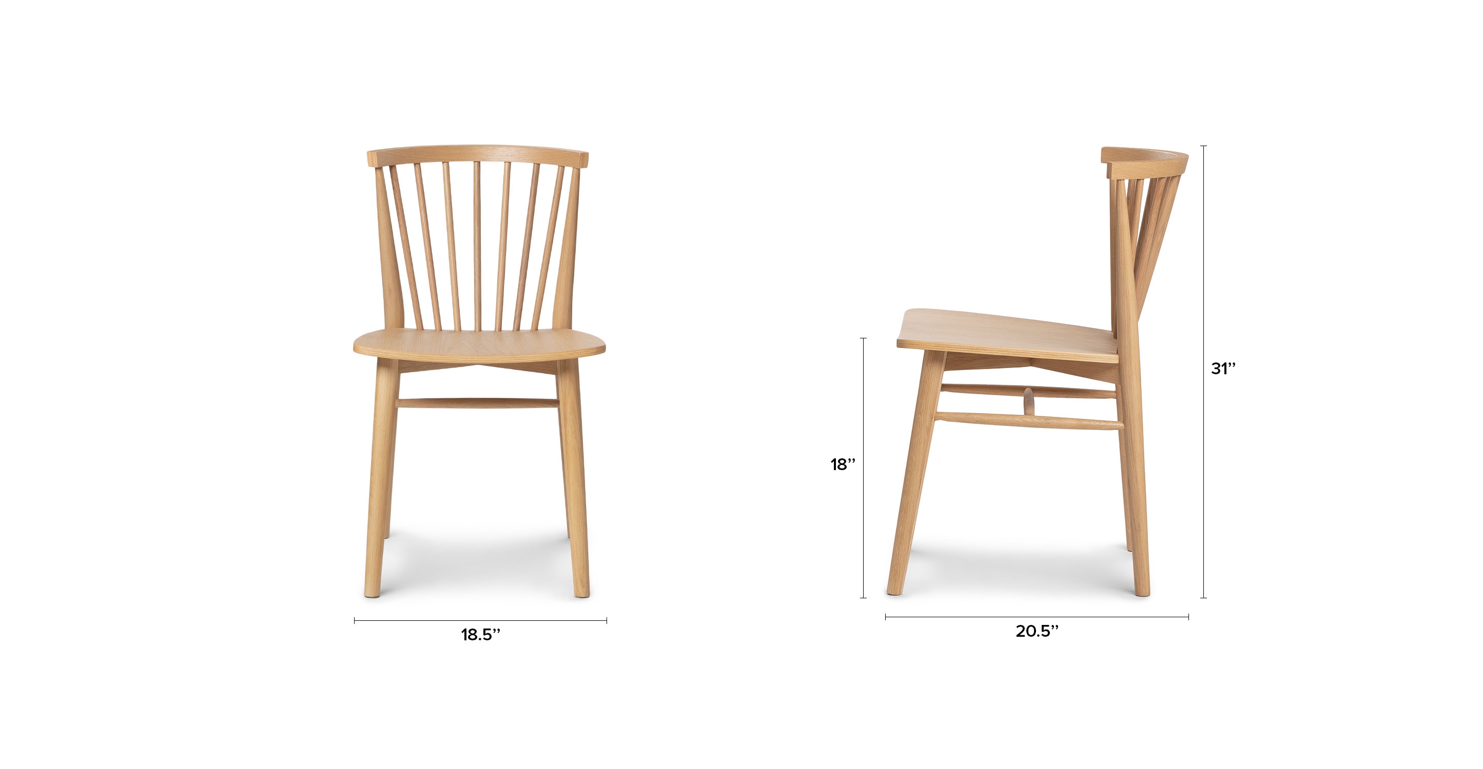Rus Light Oak Dining Chair - Image 7