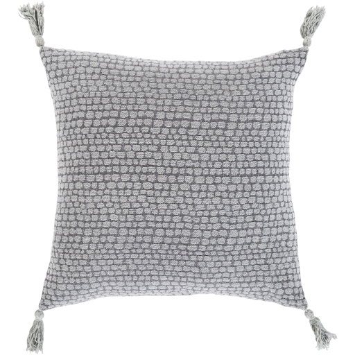Hadlee Dot Pillow, 18" x 18", Gray - Image 0