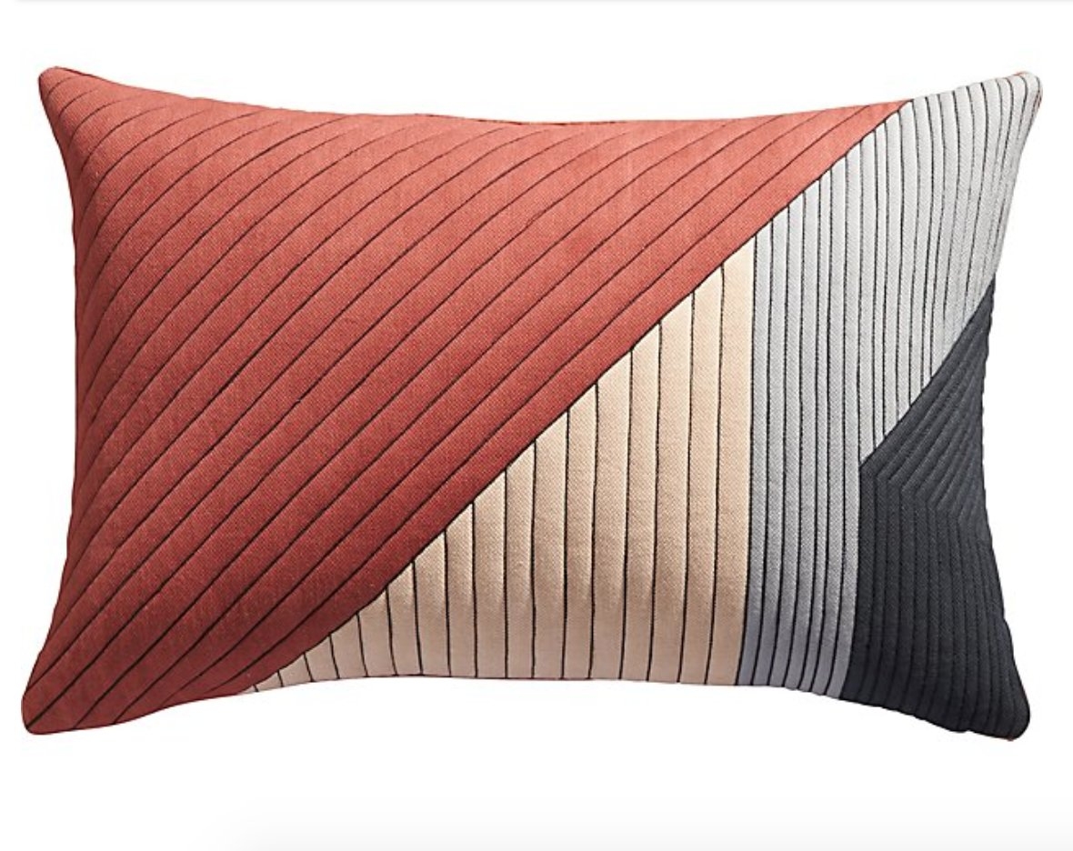 Pata Lumbar Pillow, Feather-Down Insert, 18" x 12" - Image 0