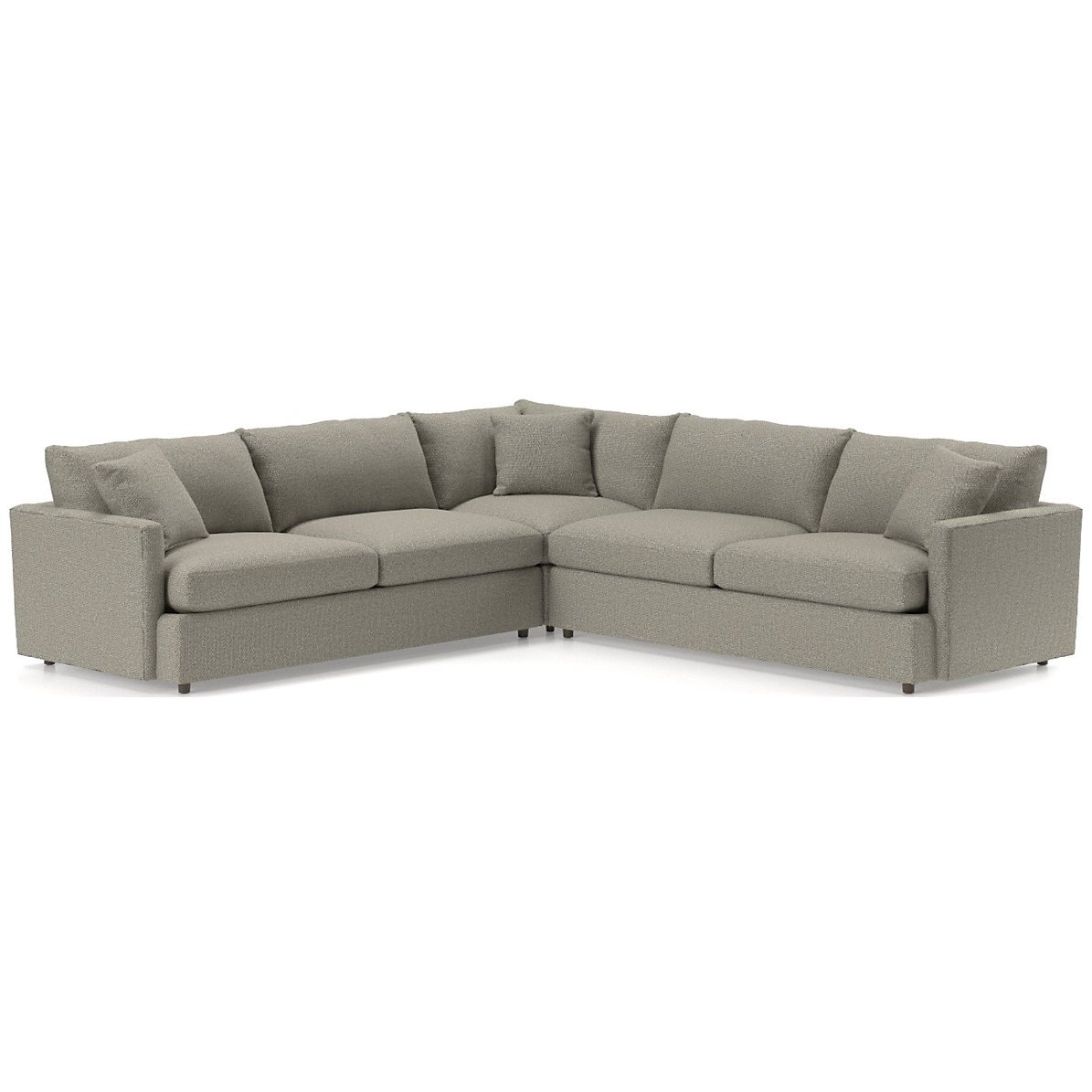 Lounge II 3-Piece Sectional Sofa - Taft, Heather - Image 0